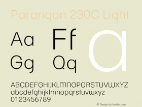 Parangon230C Version 001.000 Font Sample