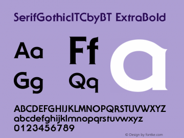 SerifGothicITCbyBT-ExtraBold Version 2.0-1.0图片样张