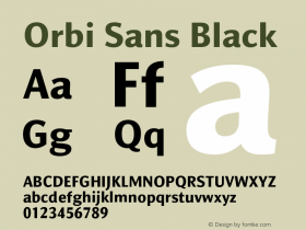 Orbi Sans Black Version 1.000 Font Sample