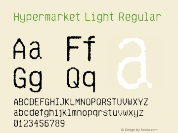 Hypermarket-Light Version 2.000 | wf-rip by NedMaker Font Sample