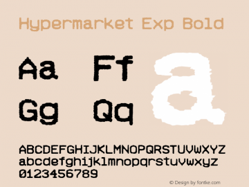 HypermarketExp-Bold Version 2.000 | wf-rip by NedMaker Font Sample