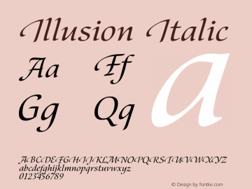 Illusion-Italic Version 1.000 | wf-rip DC20190305 Font Sample