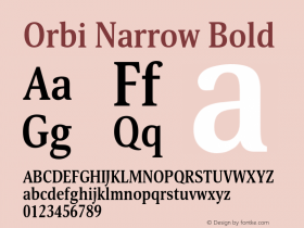 OrbiNarrow-BoldCondensed Version 001.000;com.myfonts.paratype.orbi.narrow-bold.wfkit2.3xMF Font Sample
