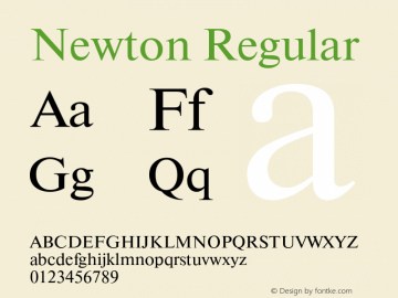 Newton Regular Version 001.000图片样张