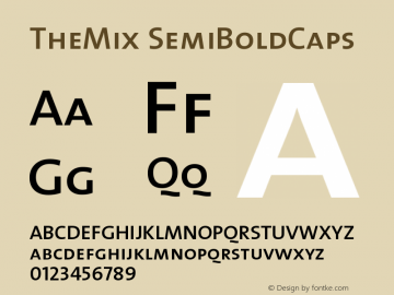 TheMix SemiBoldCaps Version 1.0 Font Sample