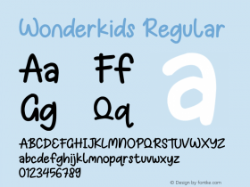 Wonderkids Version 1.00;December 13, 2019;FontCreator 11.5.0.2430 32-bit Font Sample