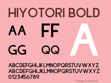 Hiyotori Bold Version 1.00;December 20, 2019;FontCreator 11.5.0.2422 64-bit Font Sample