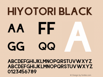 Hiyotori Black Version 1.00;December 20, 2019;FontCreator 11.5.0.2422 64-bit Font Sample