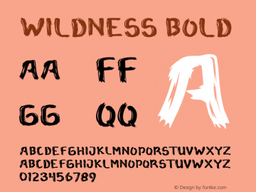 Wildness Version 1.00;December 24, 2019;FontCreator 12.0.0.2545 64-bit Font Sample