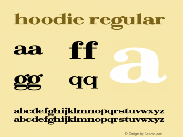 Hoodie Regular Version 1.000 Font Sample