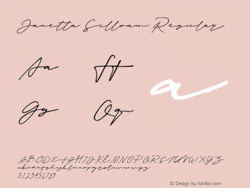 Janetta Silloam Version 1.00;January 1, 2020;FontCreator 11.5.0.2426 32-bit Font Sample