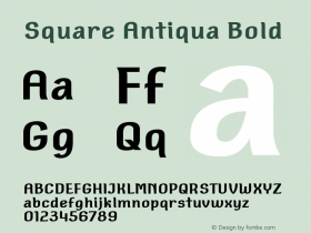 Square Antiqua Bold Version 2.0.0; 2020-01-10 Font Sample