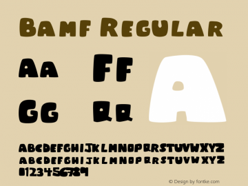 Bamf Regular Version 1.00 2011 Font Sample