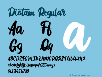 Diotam Version 1.000 Font Sample