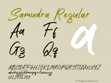 Samudra Version 1.003;Fontself Maker 3.4.0 Font Sample