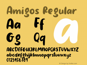 Amigos Version 1.00;June 16, 2019;FontCreator 11.5.0.2430 64-bit Font Sample