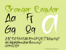 Stranger Version 1.00;March 28, 2019;FontCreator 11.5.0.2430 64-bit图片样张