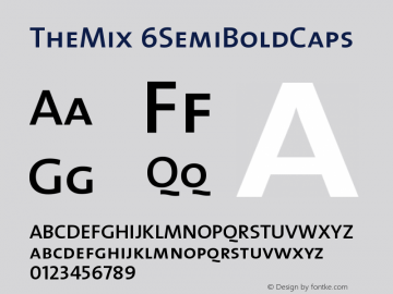 TheMix 6SemiBoldCaps Version 1.0 Font Sample