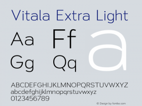 Vitala Extra Light Version 1.000图片样张