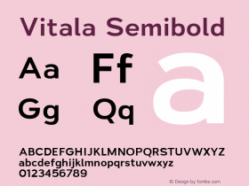 Vitala Semibold Version 1.000图片样张