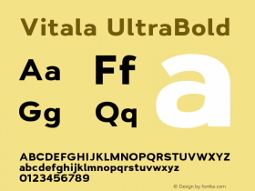 Vitala UltraBold Version 1.000图片样张