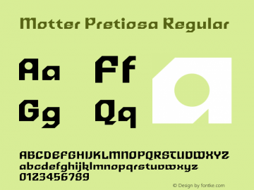 Motter Pretiosa 2.020 Font Sample