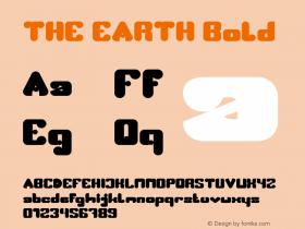 THE EARTH Bold Version 1.00;September 9, 2019;FontCreator 11.5.0.2430 64-bit Font Sample