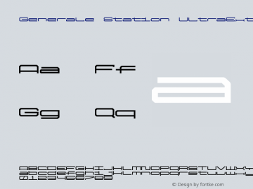 Generale Station UltraExtended Version 1.500;hotconv 1.0.109;makeotfexe 2.5.65596图片样张