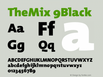 TheMix 9Black Version 1.0 Font Sample