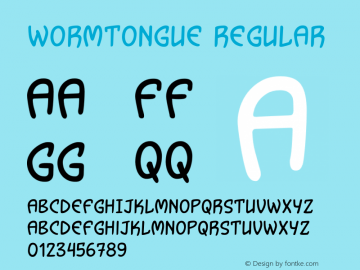 Wormtongue Regular 1.000 Font Sample