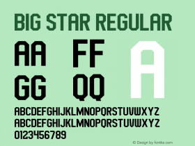 BigStar-Regular Version 1.000;PS 001.001;hotconv 1.0.56图片样张