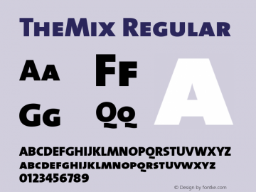 TheMix Regular 1.0 Font Sample