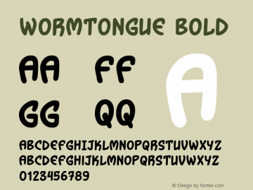 Wormtongue-Bold v1.000 Font Sample