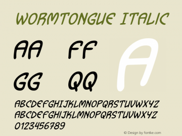 Wormtongue-Italic v1.000图片样张