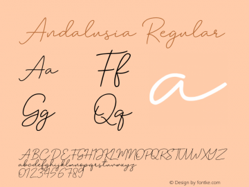 Andalusia Version 1.00;November 2, 2019;FontCreator 11.5.0.2430 32-bit Font Sample
