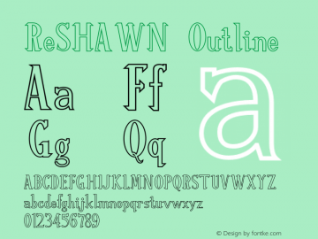 ReSHAWN Outline Version 1.002;Fontself Maker 3.2.2 Font Sample