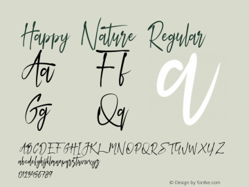 Happy Nature Version 1.002;Fontself Maker 3.3.0图片样张