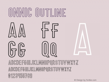 ONNIC Outline Version 1.002;Fontself Maker 3.2.2图片样张