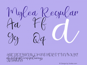 Mylea Version 1.003;Fontself Maker 3.4.0图片样张