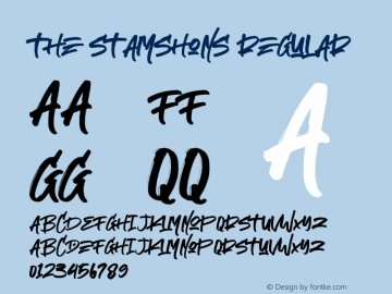 The Stamshons regular Version 1.00;January 12, 2020;FontCreator 12.0.0.2535 64-bit图片样张