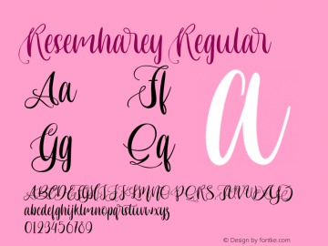 Resemharey Version 1.00;January 7, 2020 Font Sample