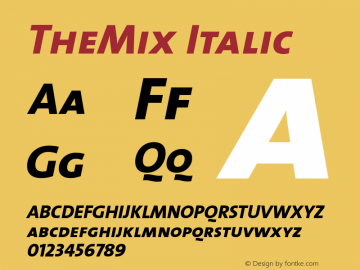 TheMix Italic 1.0图片样张