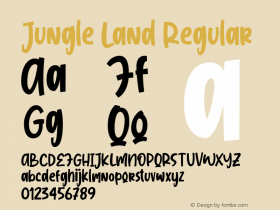 JungleLand 1.000 Font Sample