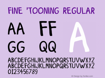 Fine 'Tooning Regular Mary Font Sample