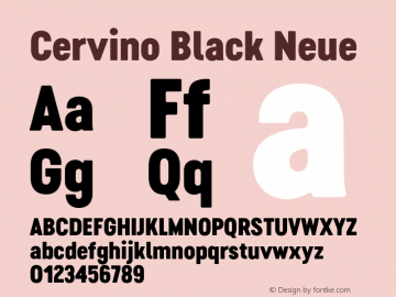 Cervino Black Neue Version 1.000;hotconv 1.0.109;makeotfexe 2.5.65596图片样张