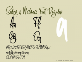 Sailing & Wishes Font Regular Version 1.000;PS 001.000;hotconv 1.0.88;makeotf.lib2.5.64775图片样张