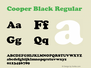 Cooper Black Version 1.51图片样张