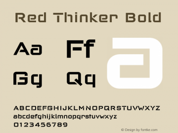 RedThinker-Bold Version 1.809 Font Sample