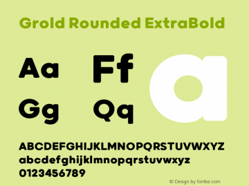 GroldRounded-ExtraBold Version 1.000 Font Sample