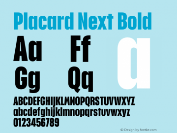 PlacardNext-Bold Version 1.00图片样张